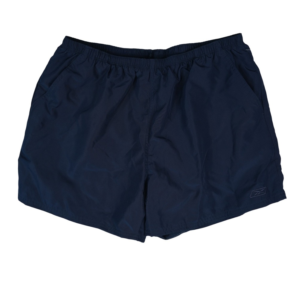 Vintage Reebok Athletic Shorts Women XL Navy Blue Mesh Lined Teflon Y2K 2004